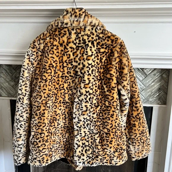 π NWT Leopard FOREVER 21 Gorgeous SOFT Fluffy FAUX FUR Baddie COAT Jacket 3X - Picture 6 of 16